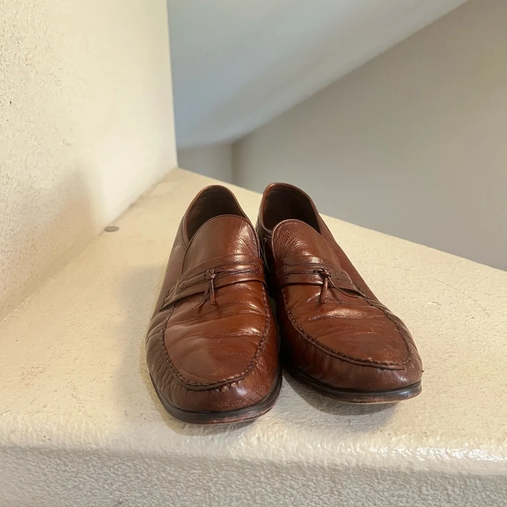 Florsheim‎ Imperial Men’s size 9.5  Brown Leather Dress Shoes loafers